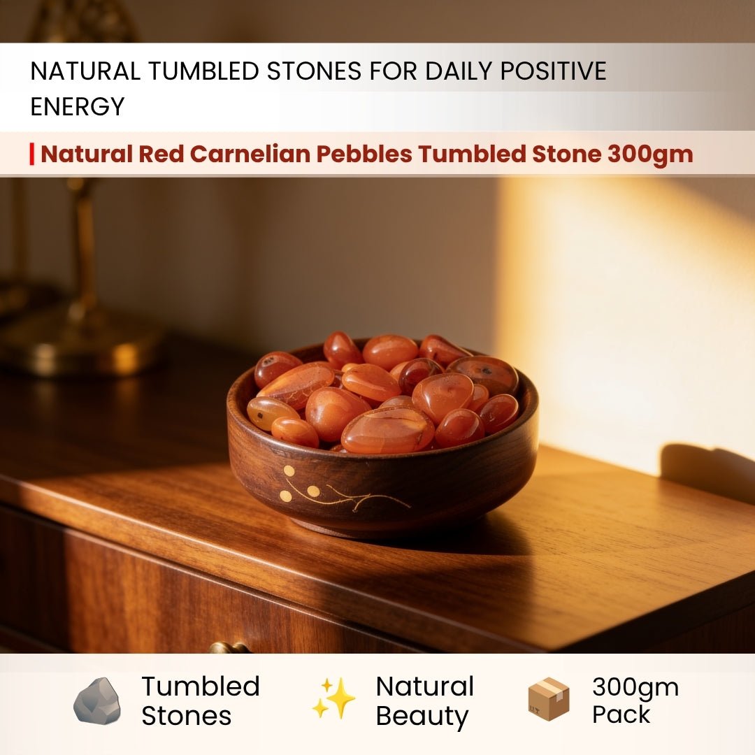 Natural Red Carnelian Crystal Pebbles Tumbled Stones for Vastu Fengshui Aura Chakra Reiki Healing - plusvalueindia