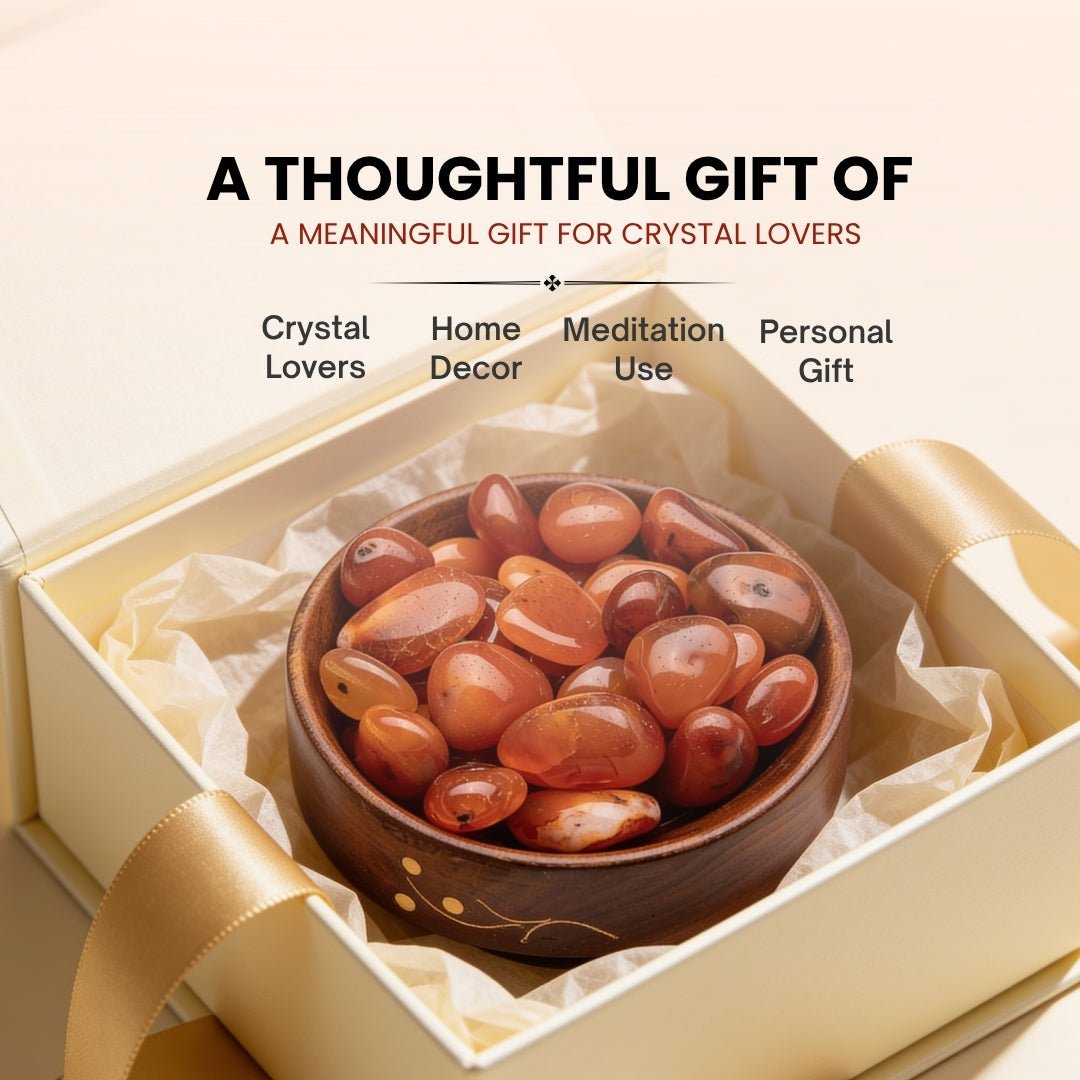 Natural Red Carnelian Crystal Pebbles Tumbled Stones for Vastu Fengshui Aura Chakra Reiki Healing - plusvalueindia