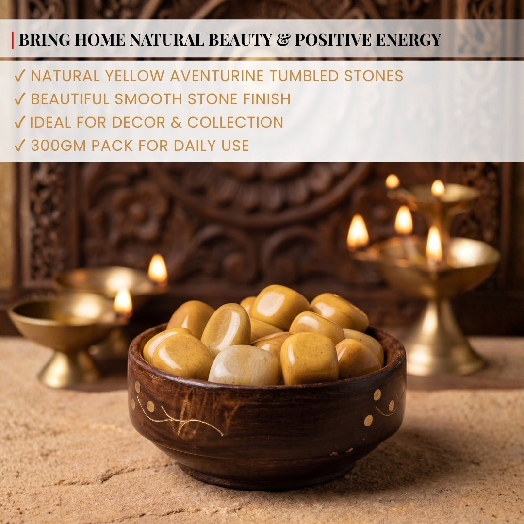 Yellow Aventurine Tumbled Stone Pebbles - plusvalueindia
