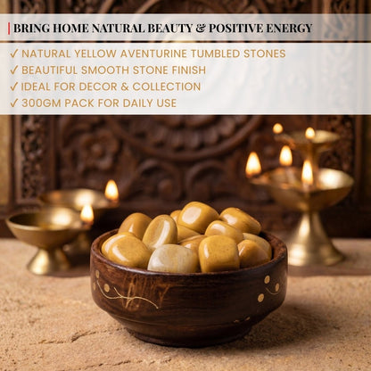 Yellow Aventurine Tumbled Stone Pebbles - plusvalueindia