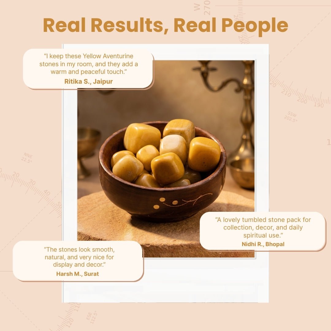 Yellow Aventurine Tumbled Stone Pebbles - plusvalueindia