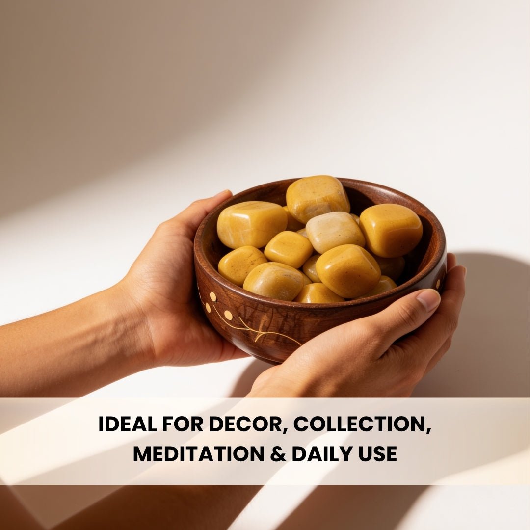 Yellow Aventurine Tumbled Stone Pebbles - plusvalueindia