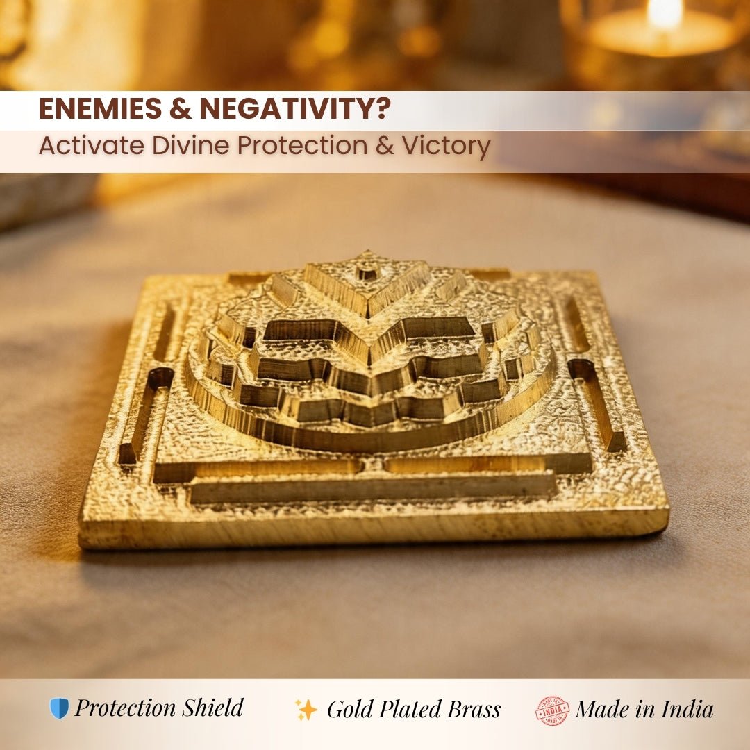 Baglamukhi Yantra Gold Plated, yantra for home and office