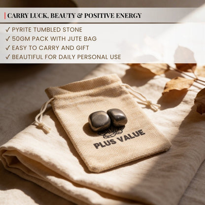 Pyrite Tumbled Stone Pebbles (Wealth Attraction, Money & Prosperity) - plusvalueindia