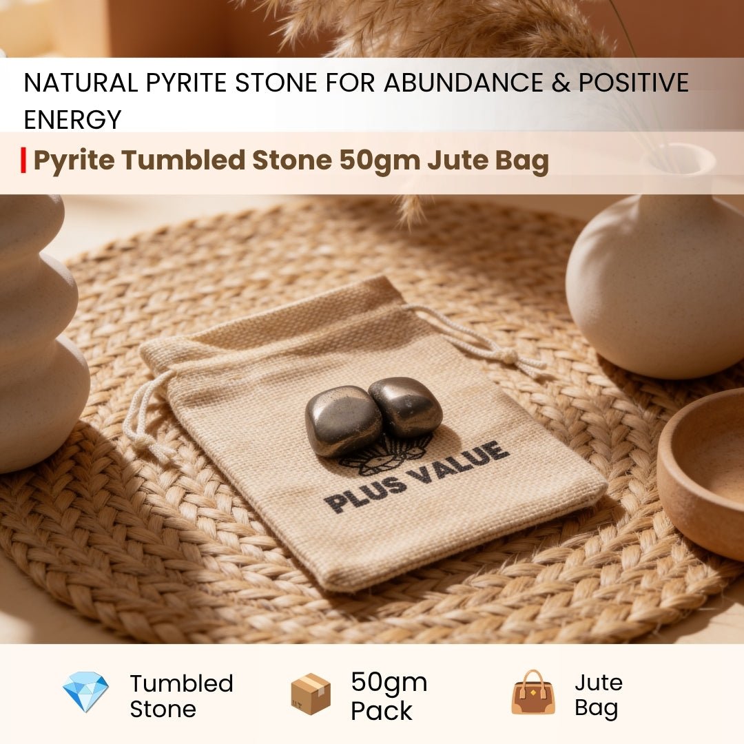 Pyrite Tumbled Stone Pebbles (Wealth Attraction, Money & Prosperity) - plusvalueindia