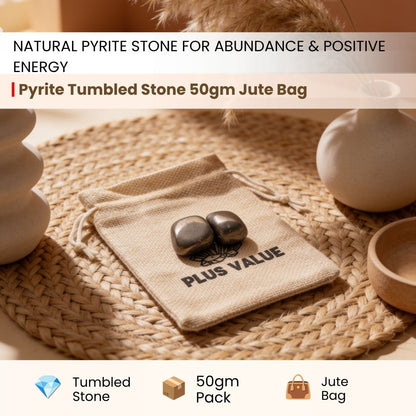 Pyrite Tumbled Stone Pebbles (Wealth Attraction, Money & Prosperity) - plusvalueindia