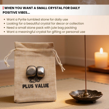 Pyrite Tumbled Stone Pebbles (Wealth Attraction, Money & Prosperity) - plusvalueindia