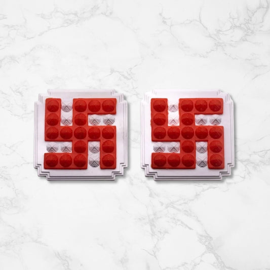 Red-Swastik-Pyramid-2.5”-Pair