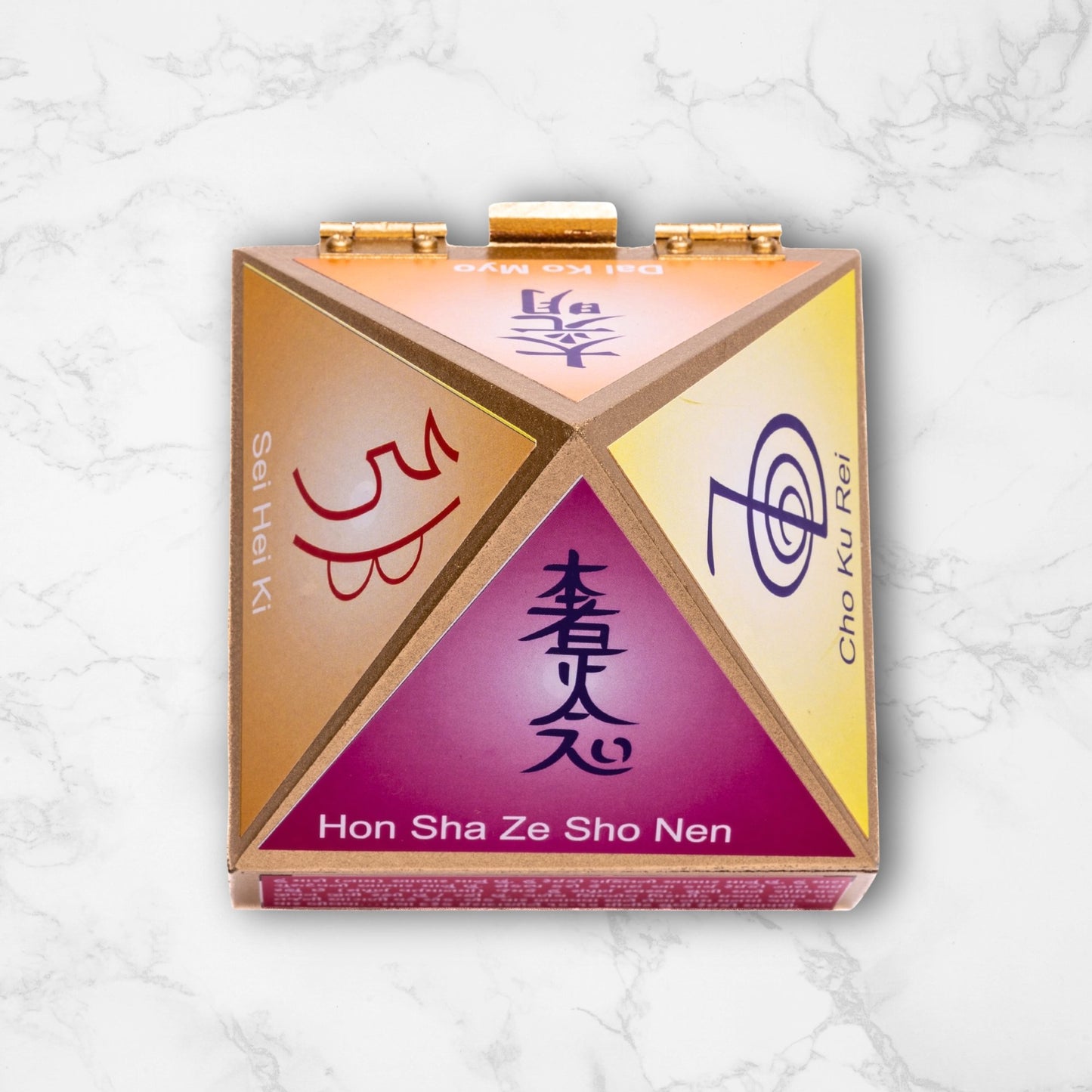 Reiki-Symbol-Wooden-Wish-Box-Cash-Box-Pyramid-6-Inches