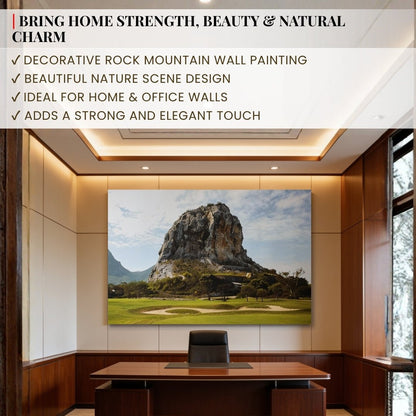 Rock Mountain Painting - Vastu & Feng Shui Canvas Print Paintings For Home Living Room & Bedroom Decor - plusvalueindia