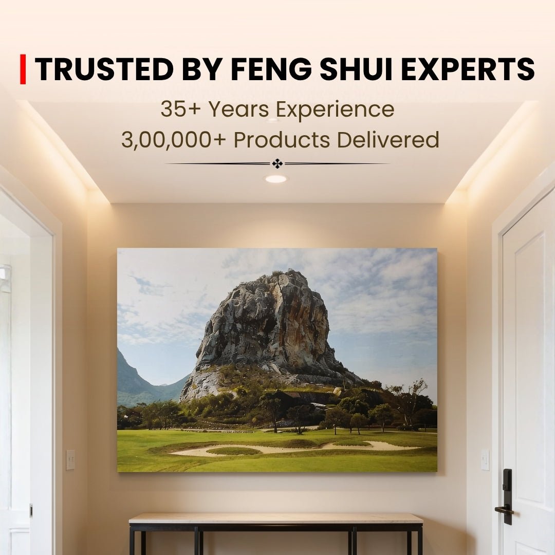 Rock Mountain Painting - Vastu & Feng Shui Canvas Print Paintings For Home Living Room & Bedroom Decor - plusvalueindia