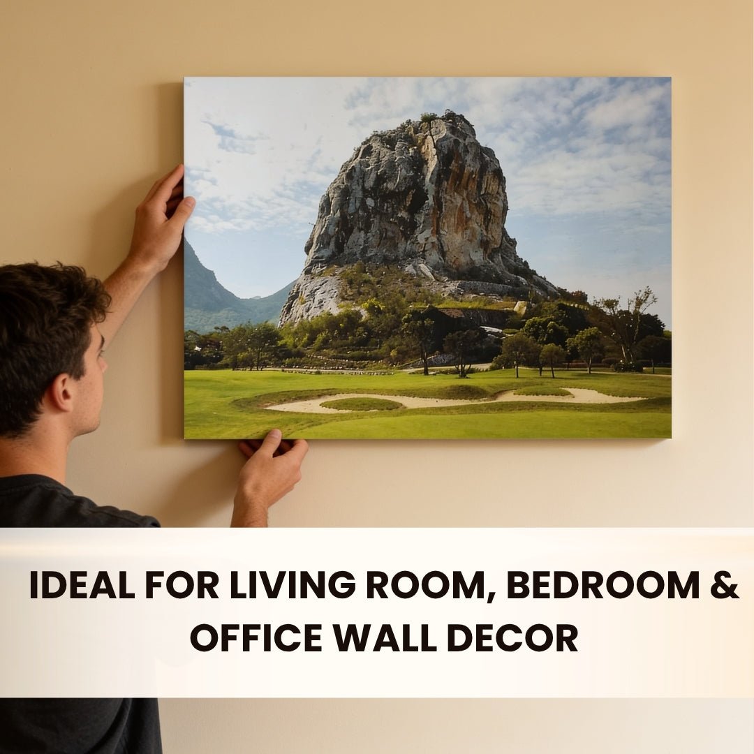 Rock Mountain Painting - Vastu & Feng Shui Canvas Print Paintings For Home Living Room & Bedroom Decor - plusvalueindia