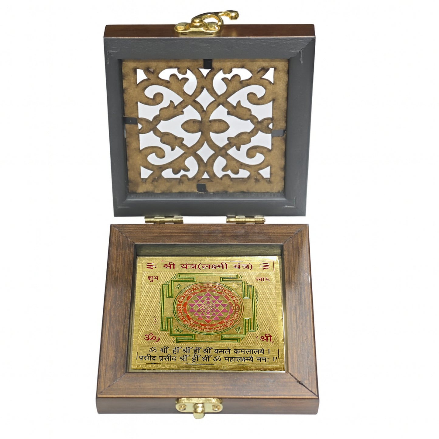 Shri Yantra for Wealth, Prosperity, House Warming & Spiritual Gifting [Size 3 x 3 Inches, Multi Colour]