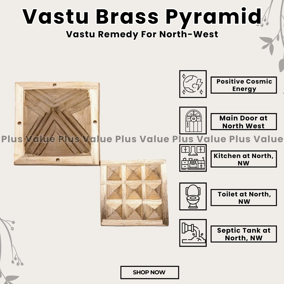 Vastu Brass Pyramid 2.5inch