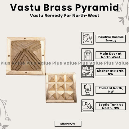 Vastu Brass Pyramid 2.5inch