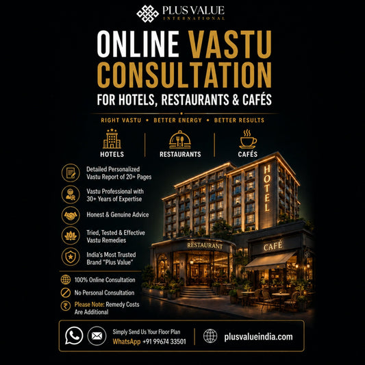 online Vastu consultation for hotels, restaurants and cafés via email and WhatsApp