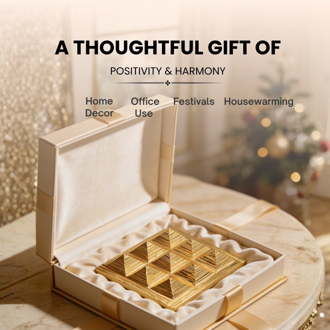 Vastu Copper Pyramid Chip Gold Plated (Golden) - plusvalueindia
