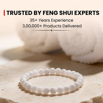 White Rainbow Moonstone Bracelet - plusvalueindia