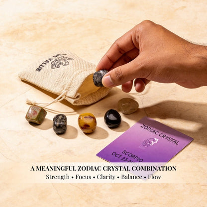 Zodiac Crystal Bag, energised before dispatch by Plus Value India