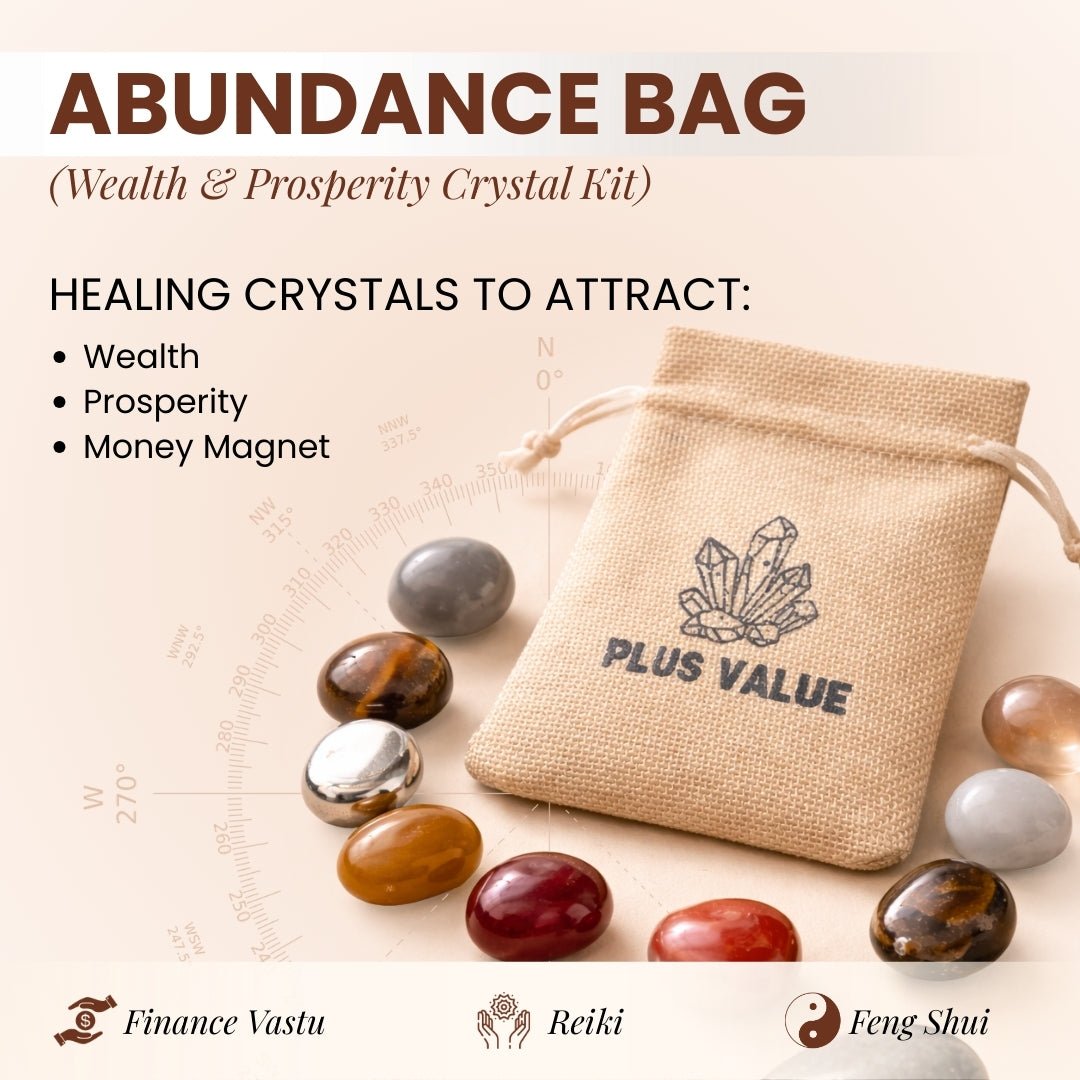 Wealth Abundance Crystal Bag for Prosperity & Good Luck [Best Seller] - plusvalueindia