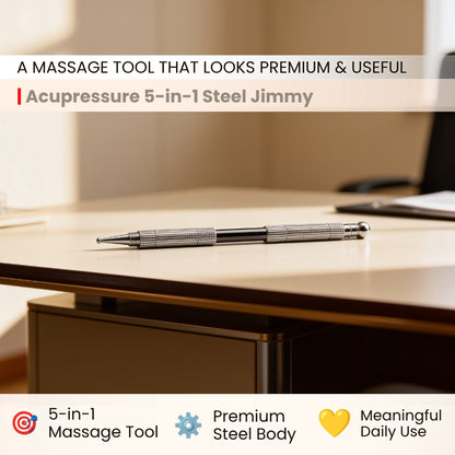 Acupressure 5-in-1 Steel Jimmy For Sujok Massage Therapy