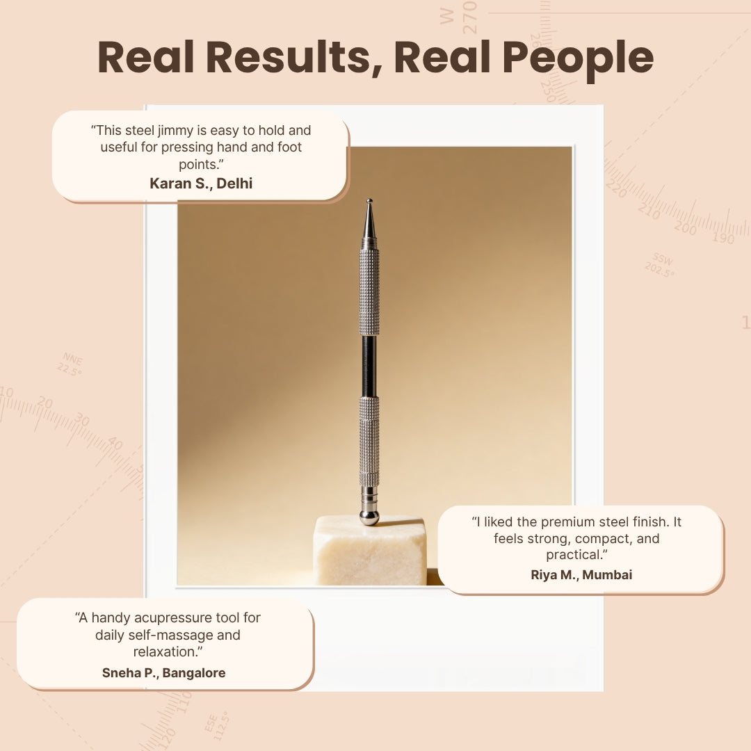 Acupressure 5-in-1 Steel Jimmy For Sujok Massage Therapy