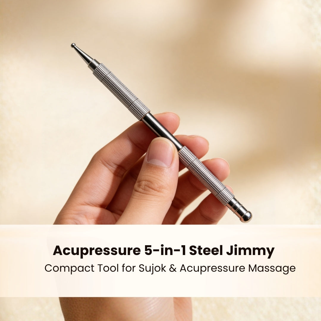 Acupressure 5-in-1 Steel Jimmy For Sujok Massage Therapy