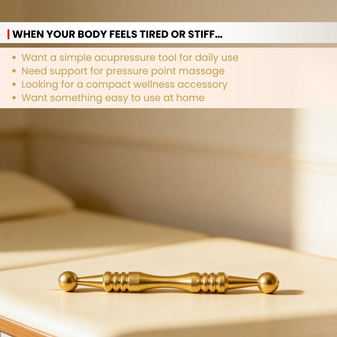 Brass Jimmy Deluxe For Sujok, Acupressure, Massage Therapy - 2 pcs - plusvalueindia