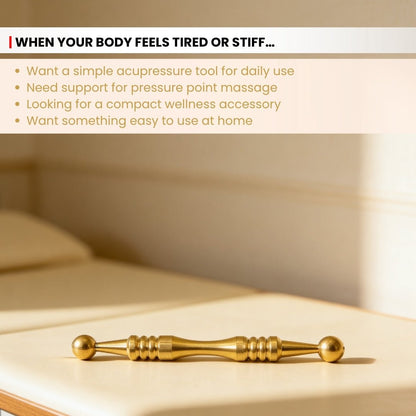Brass Jimmy Deluxe For Sujok, Acupressure, Massage Therapy - 2 pcs - plusvalueindia