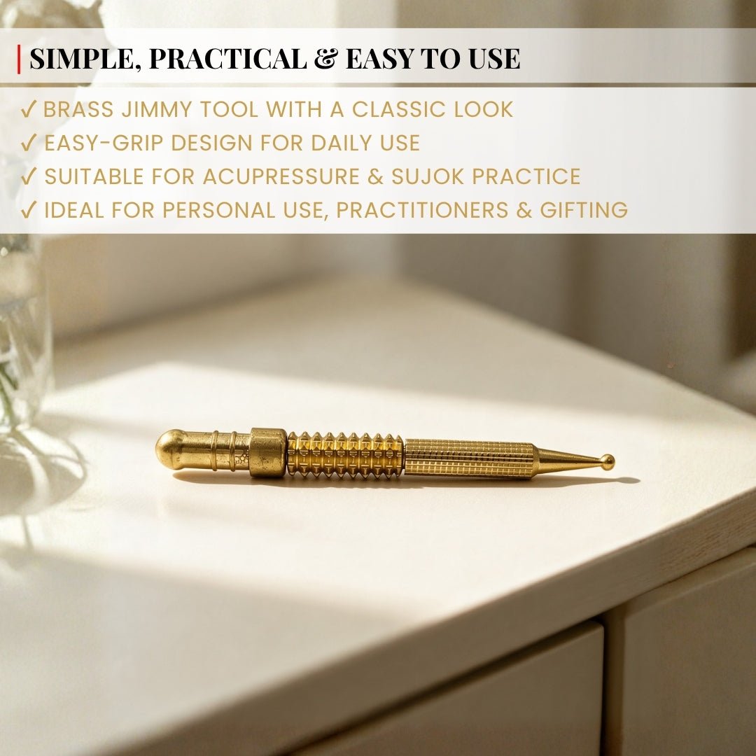Acupressure Sujok Brass Jimmy - Model-Ikon - Super for Relieving Pain Instantly - plusvalueindia