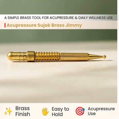 Acupressure Sujok Brass Jimmy - Model-Ikon - Super for Relieving Pain Instantly - plusvalueindia