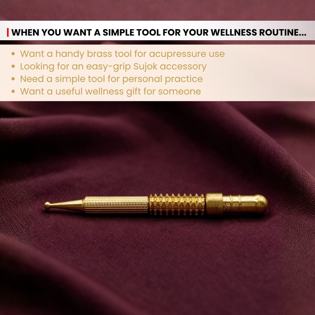 Acupressure Sujok Brass Jimmy - Model-Ikon - Super for Relieving Pain Instantly - plusvalueindia