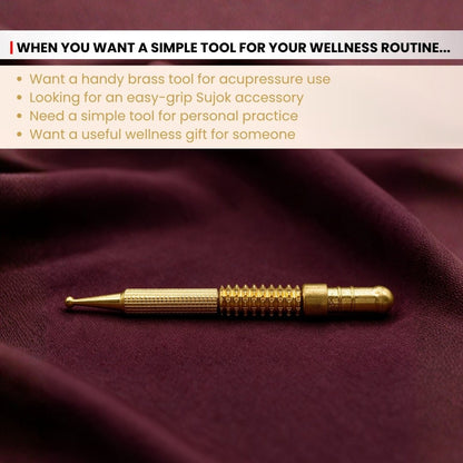 Acupressure Sujok Brass Jimmy - Model-Ikon - Super for Relieving Pain Instantly - plusvalueindia