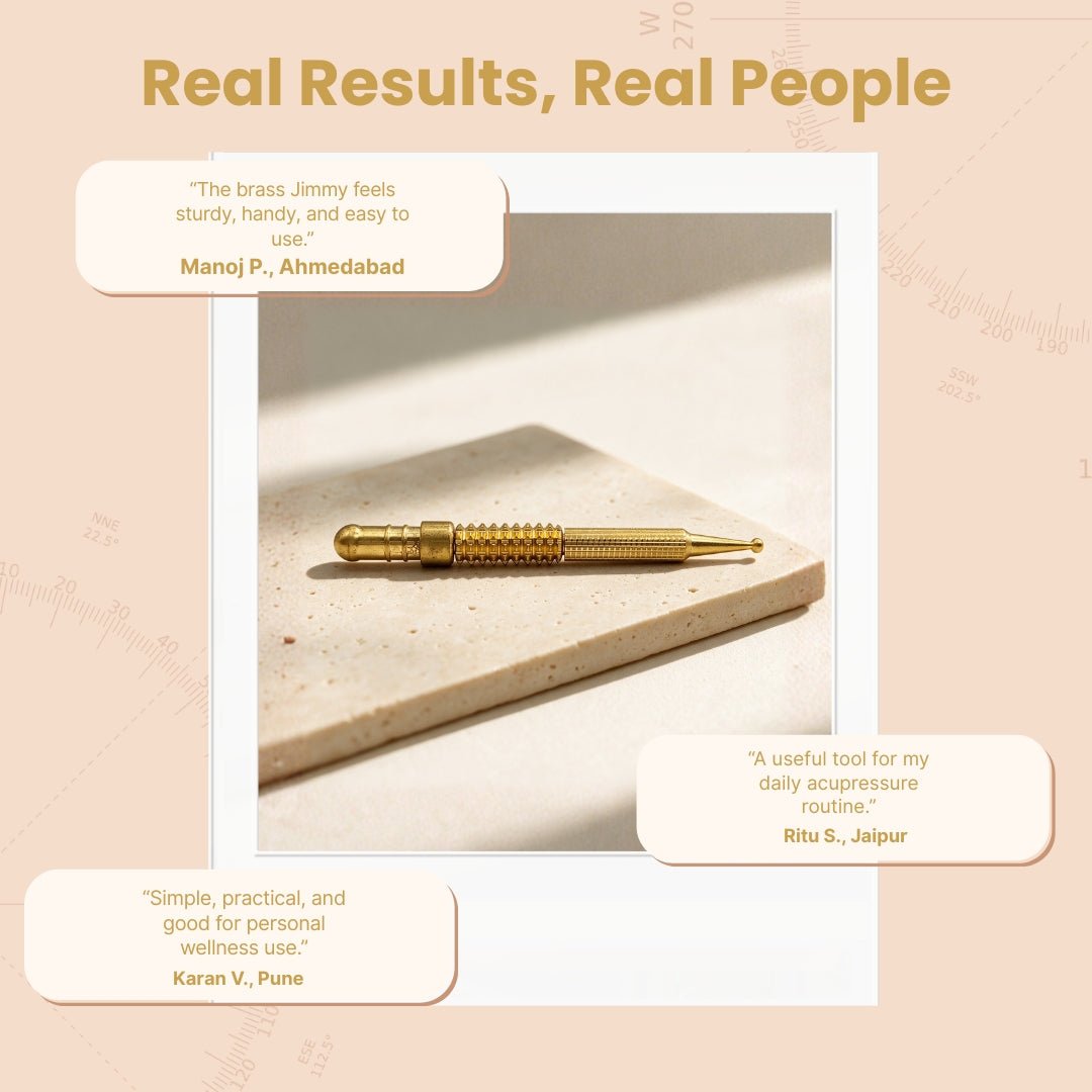 Acupressure Sujok Brass Jimmy - Model-Ikon - Super for Relieving Pain Instantly - plusvalueindia