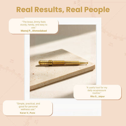 Acupressure Sujok Brass Jimmy - Model-Ikon - Super for Relieving Pain Instantly - plusvalueindia