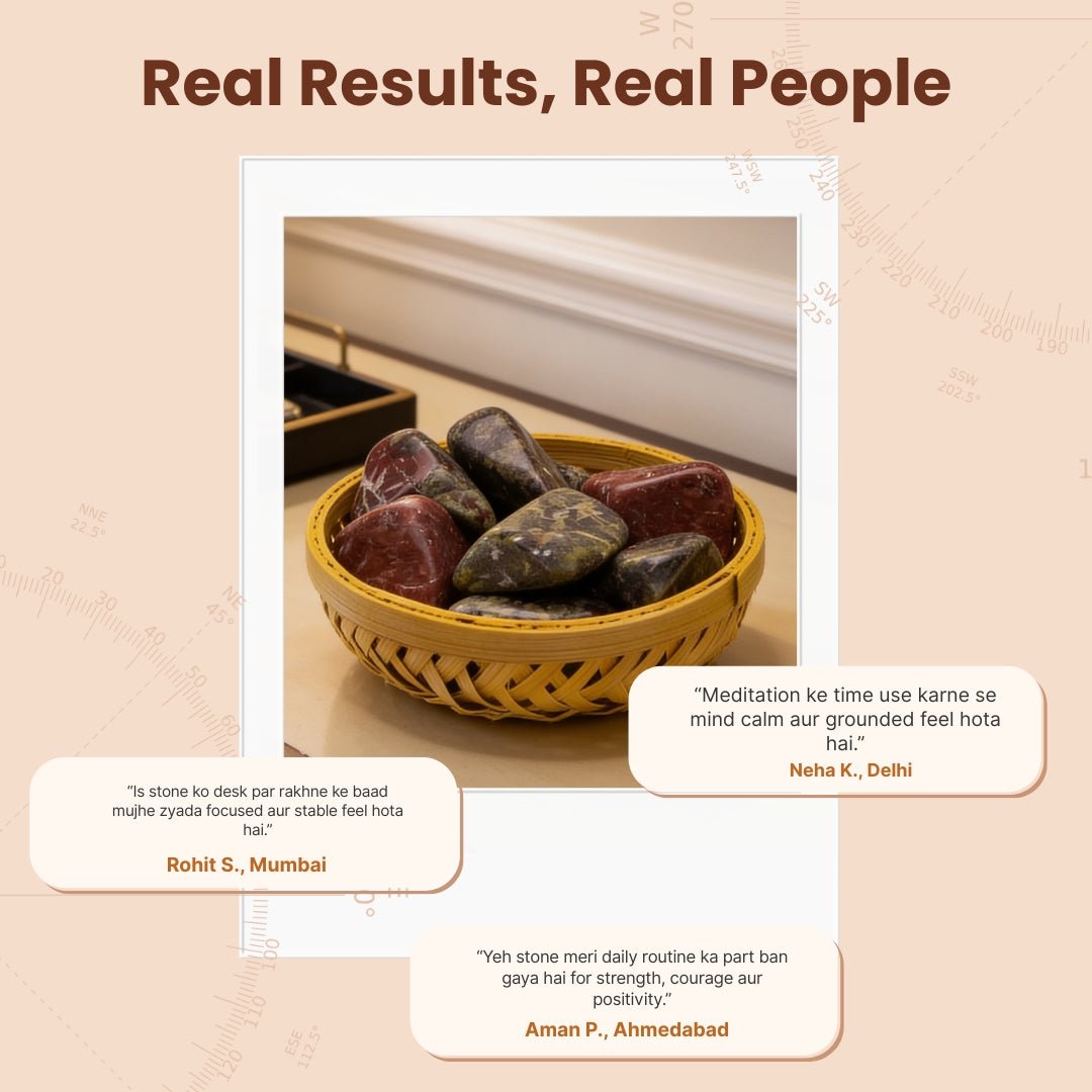 African Bloodstone Tumbled Stone Pebbles - plusvalueindia