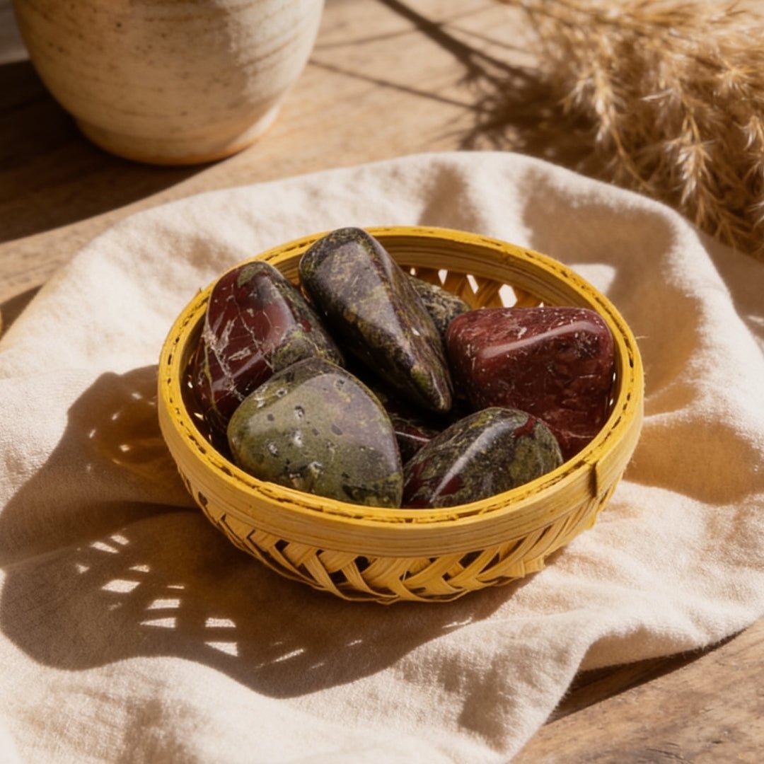 African Bloodstone Tumbled Stone Pebbles - plusvalueindia
