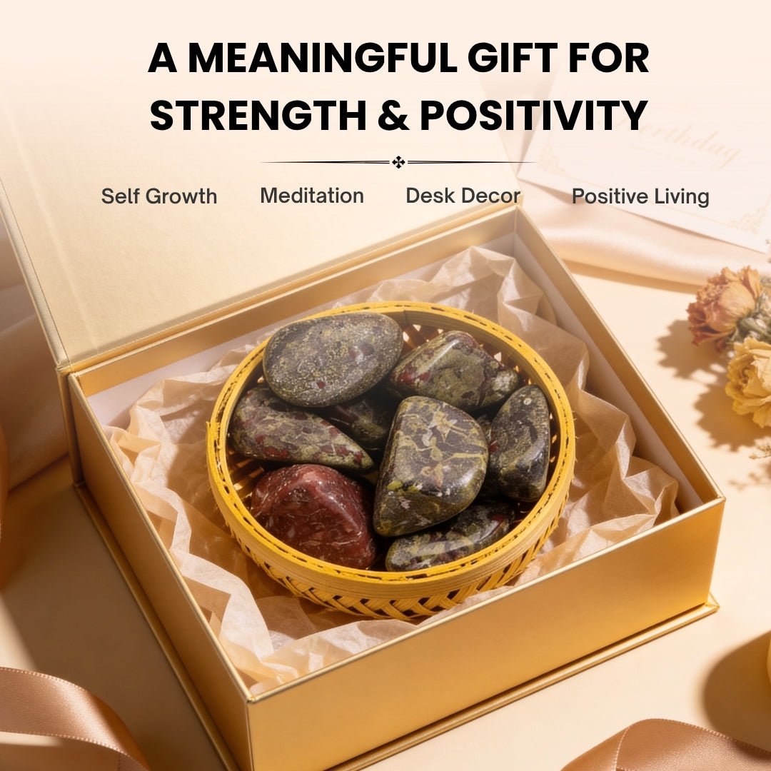 African Bloodstone Tumbled Stone Pebbles - plusvalueindia