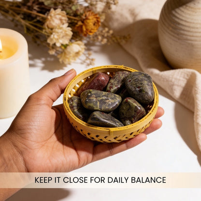 African Bloodstone Tumbled Stone Pebbles - plusvalueindia