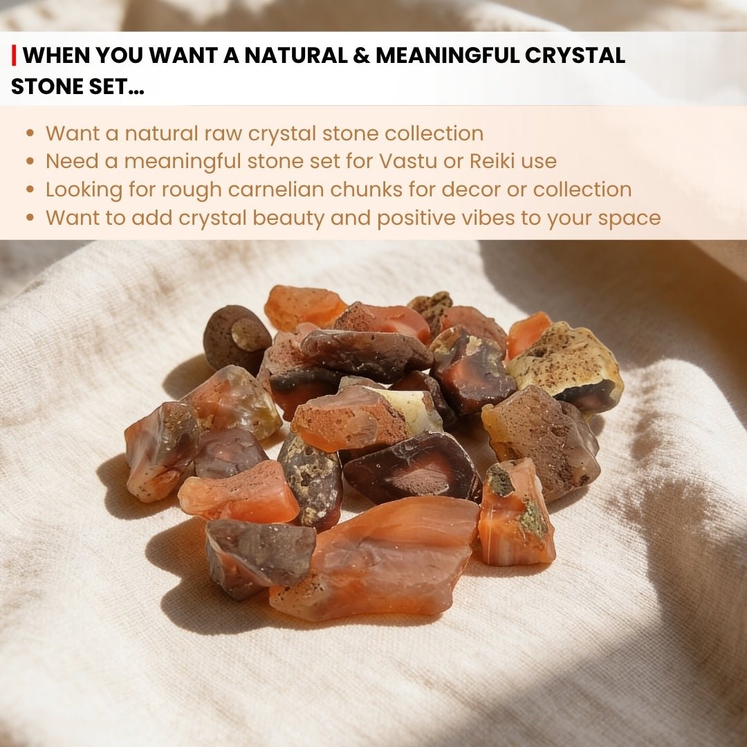 African Carnelian Raw Rock Chunks - Vastu Feng Shui Product Remedies - plusvalueindia