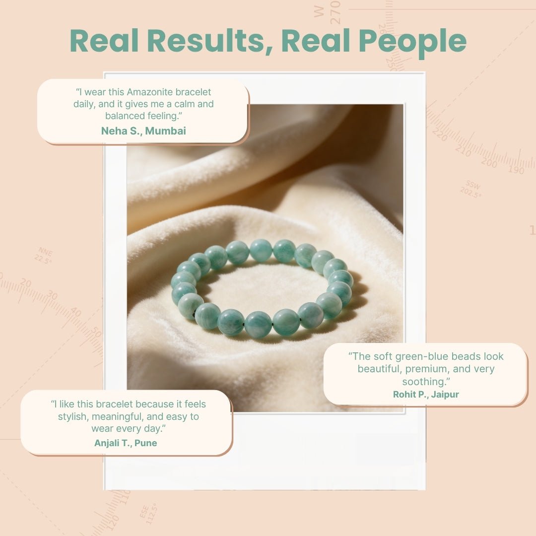 Amazonite Bracelet for Creativity, Recovery & Positivity - plusvalueindia