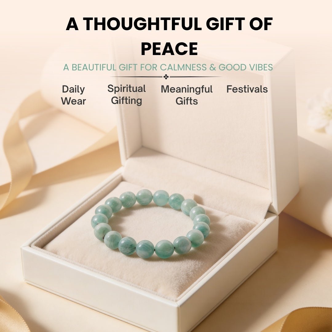 Amazonite Bracelet for Creativity, Recovery & Positivity - plusvalueindia
