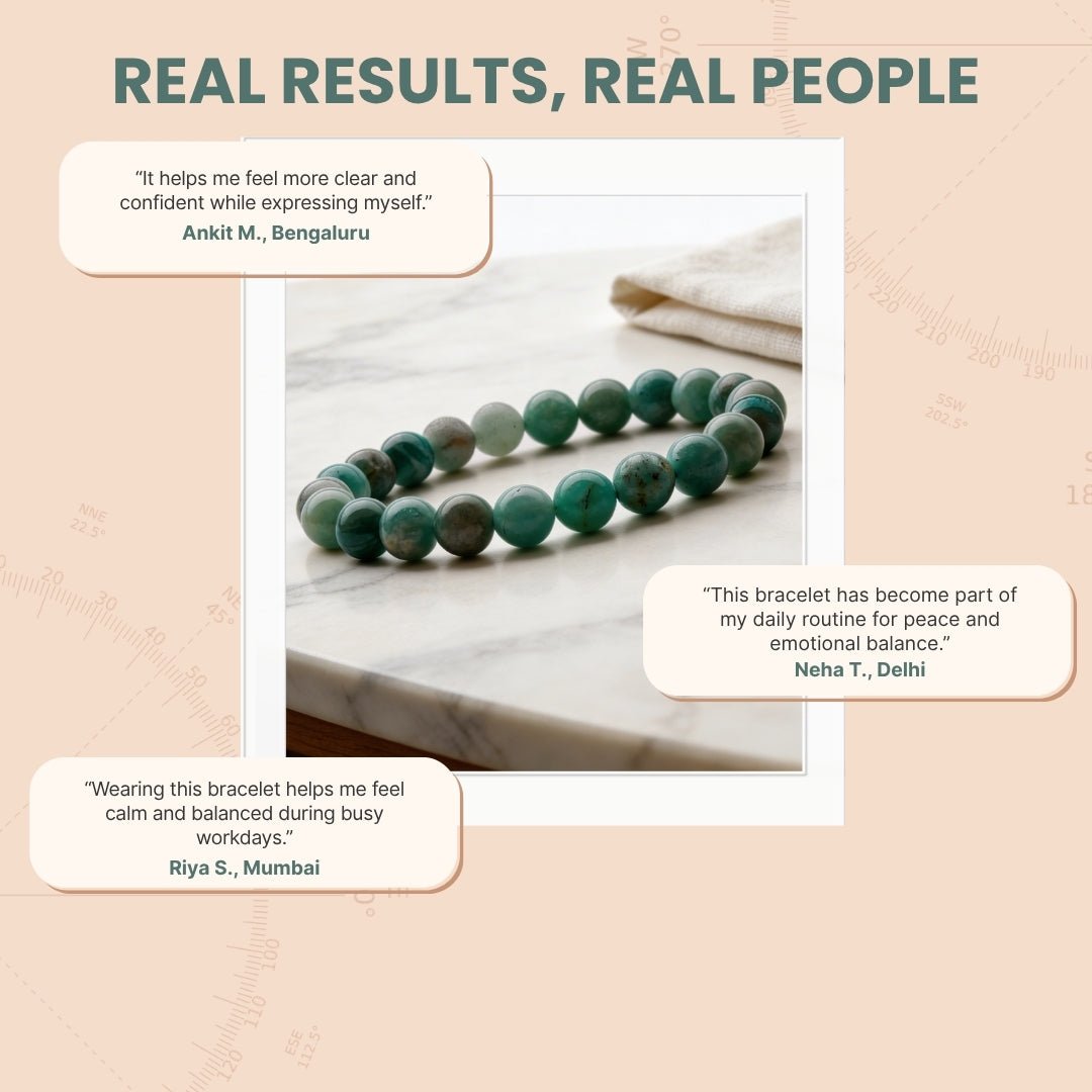 Amazonite Bracelet for Creativity, Recovery & Positivity - plusvalueindia