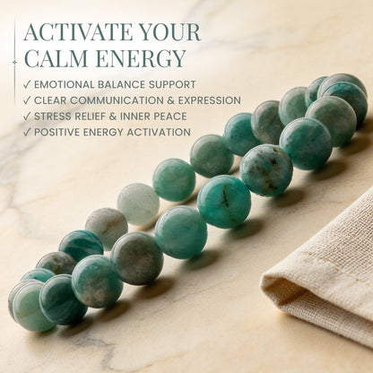 Amazonite Bracelet for Creativity, Recovery & Positivity - plusvalueindia