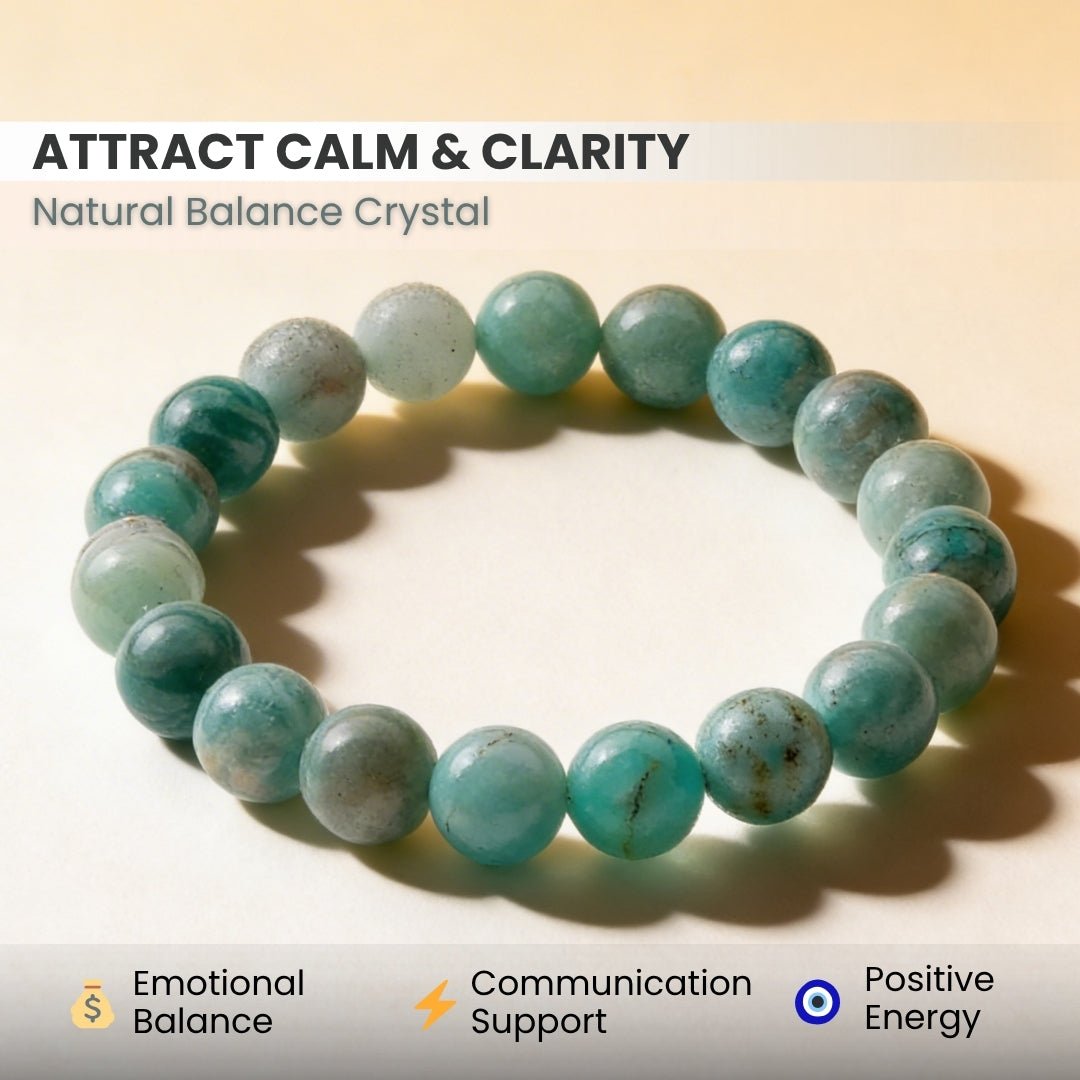 Amazonite Bracelet for Creativity, Recovery & Positivity - plusvalueindia