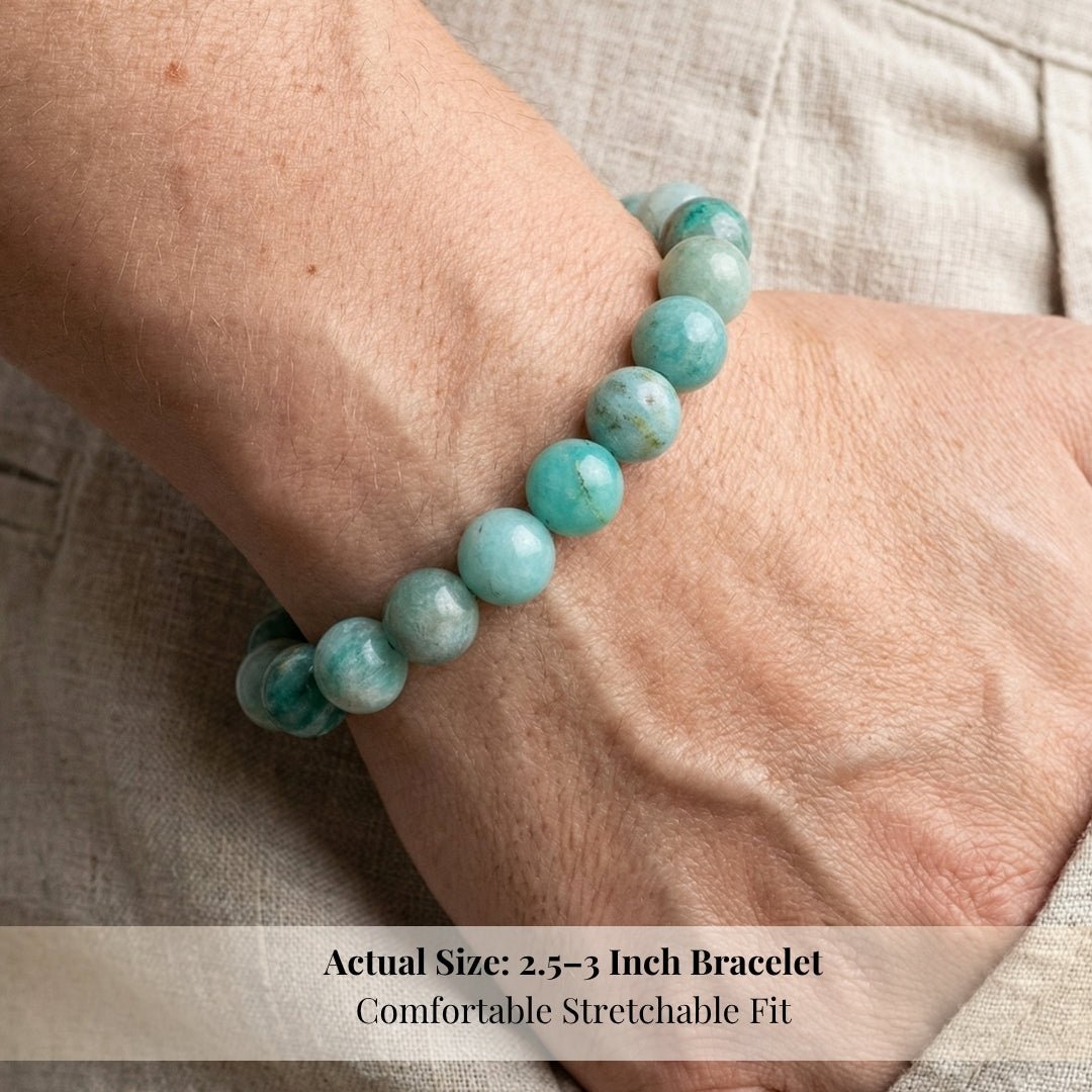 Amazonite Bracelet for Creativity, Recovery & Positivity - plusvalueindia