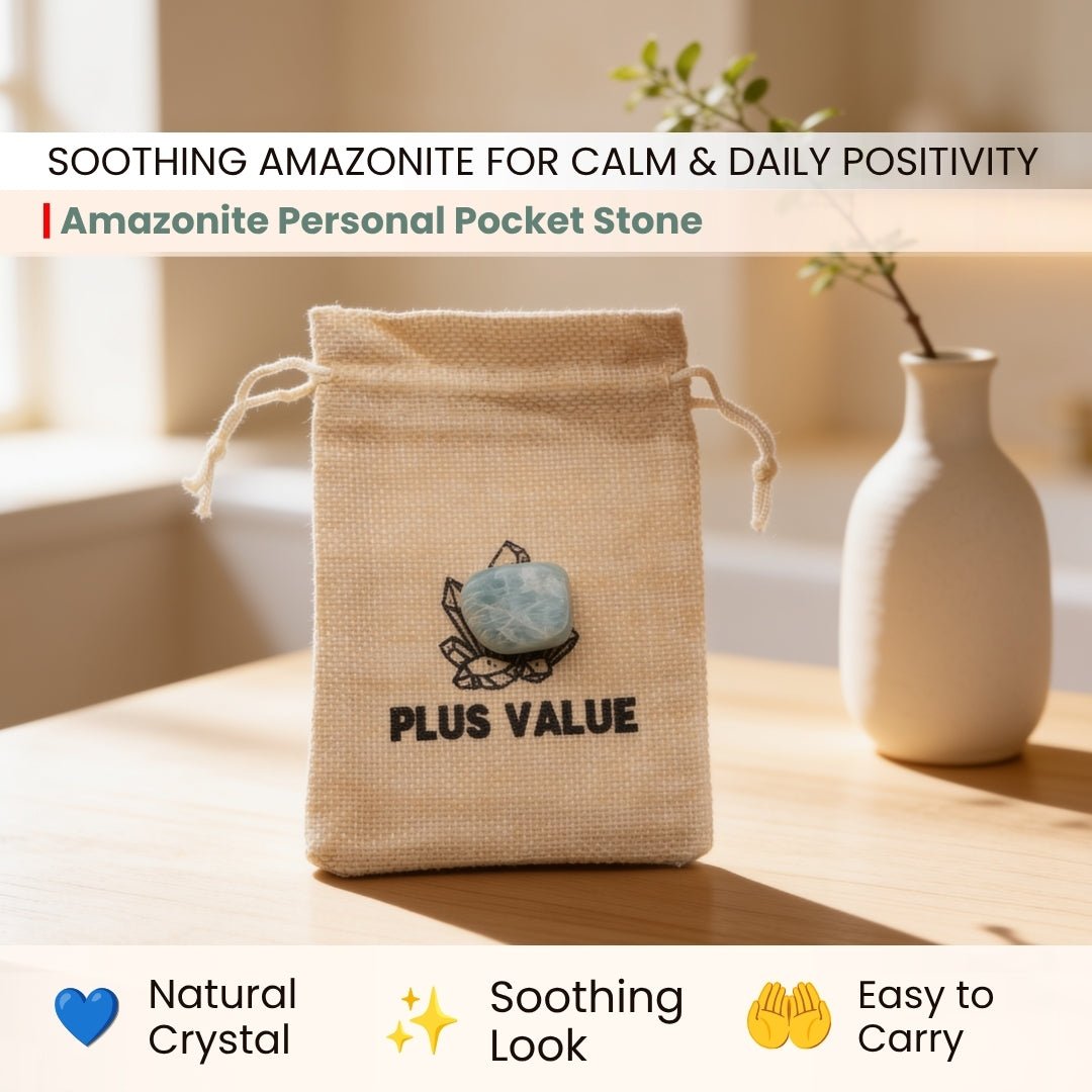 Pocket Stone- Amazonite Creativity, Recovery and Positivity - plusvalueindia