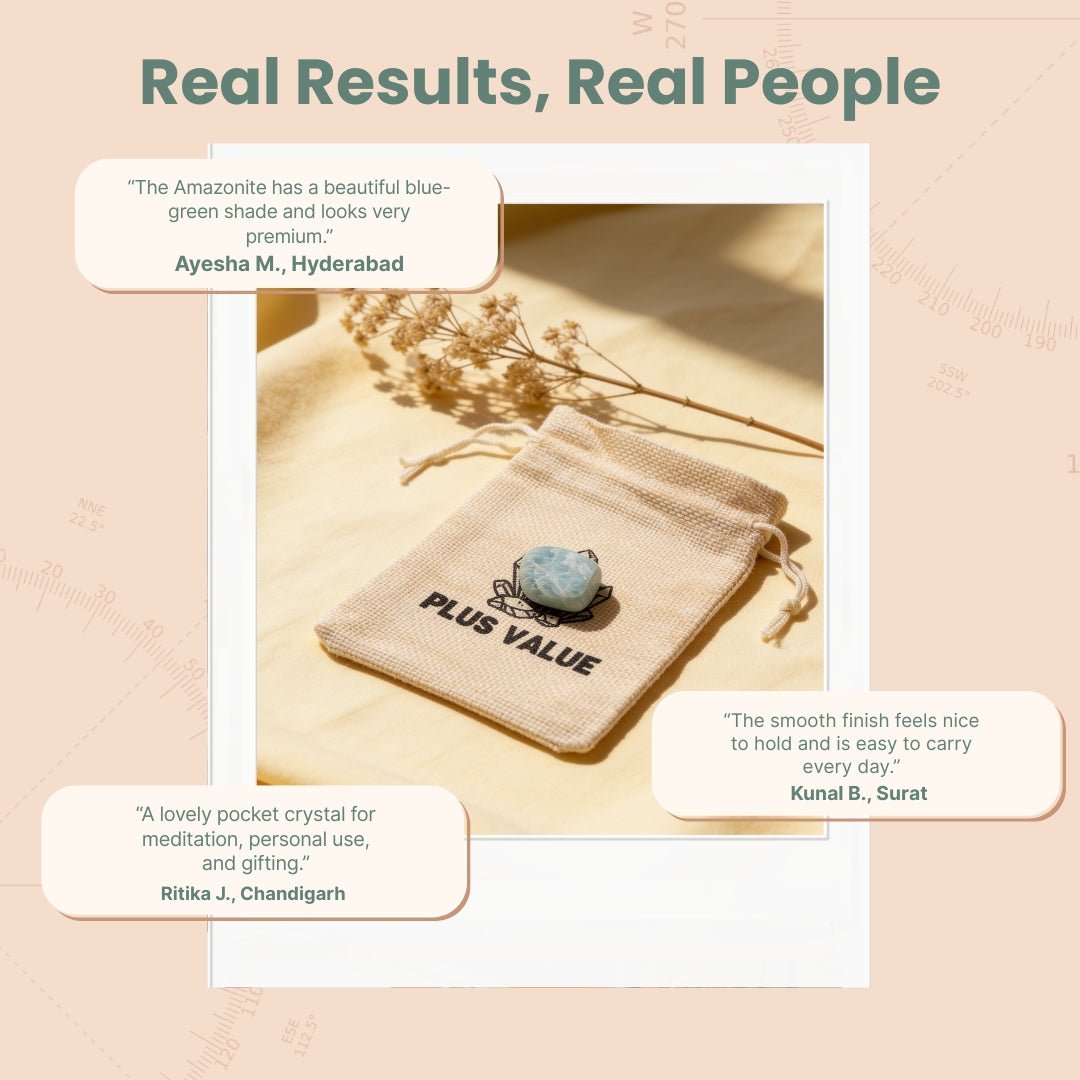 Pocket Stone- Amazonite Creativity, Recovery and Positivity - plusvalueindia