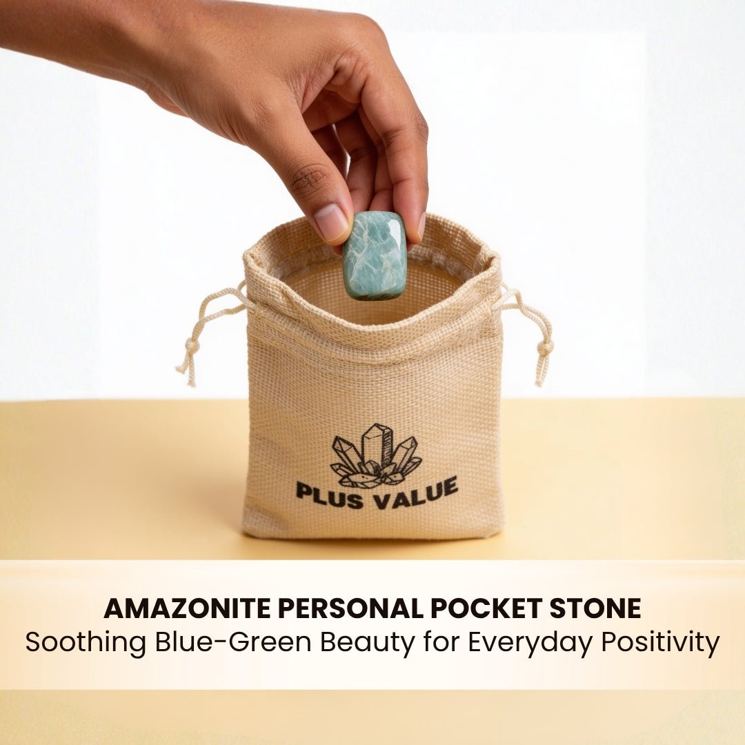 Pocket Stone- Amazonite Creativity, Recovery and Positivity - plusvalueindia