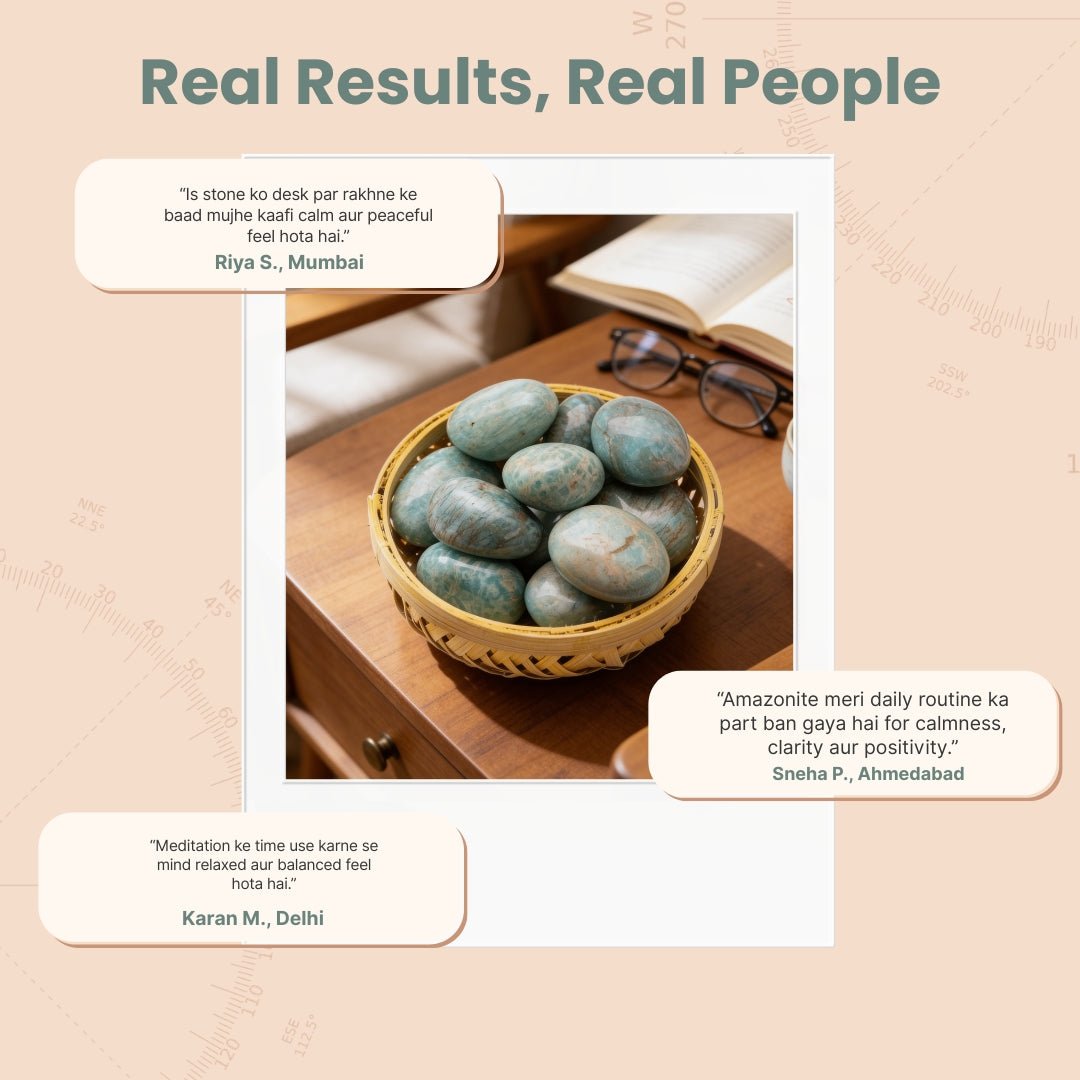 Amazonite Tumbled AAA+ Stone Pebbles - plusvalueindia